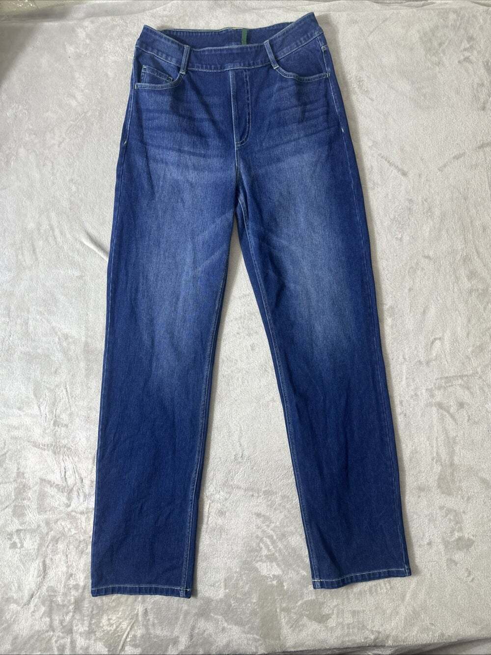Halara Women’s Size M Regular Medium Wash Stretch Straight Leg Denim Jeans - Picture 2 of 8